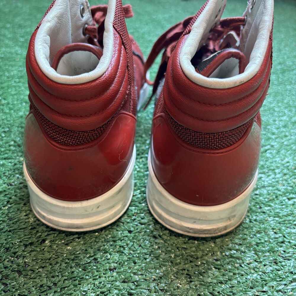Authentic Gucci Signature High Red Mens High Top Sneakers 10.5 Shoes - Picture 5 of 8